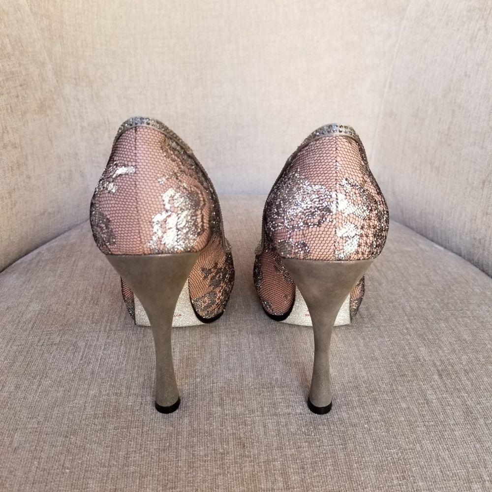NIB Rene Caovilla Embellished Mesh Pumps - Picture 5 of 8